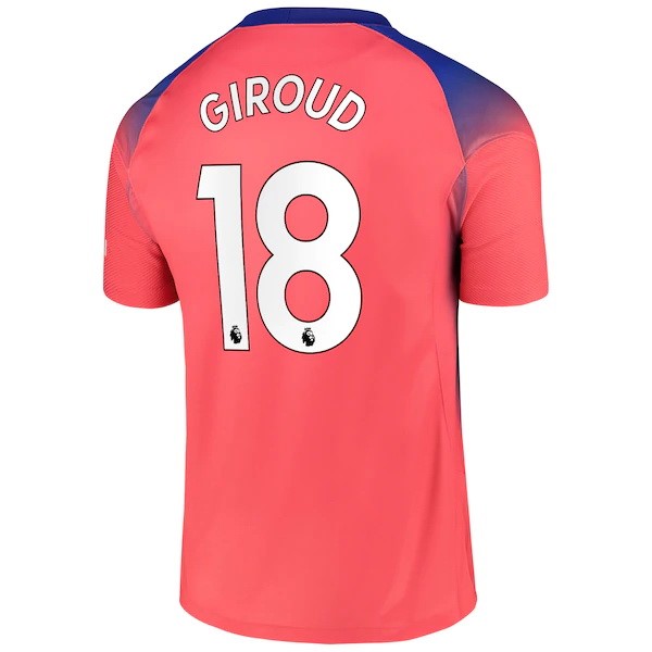 Camiseta Chelsea NO.18 Giroud Replica Tercera Ropa 2020/21 Naranja